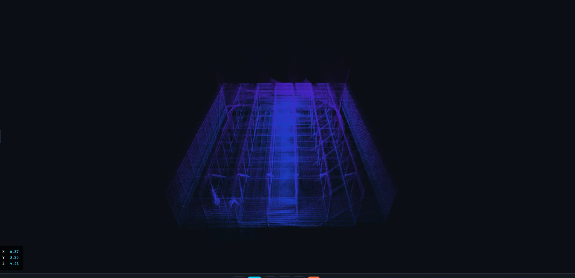 LiDAR 3D point cloud cooling tower – power plant point cloud